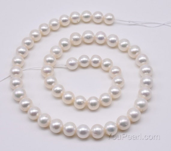 thumbnail image 2 of 12mm Genuine White South Sea Shell Pearl Necklace - 18 Inch Round Bead Choker - AAA Quality 2 of 4