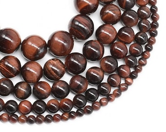 Perline Di Pietra Preziosa Occhio Di Tigre Rosa: Rotonde Lucidate, Filo Da 15 Pollici - Italia - Foto 2