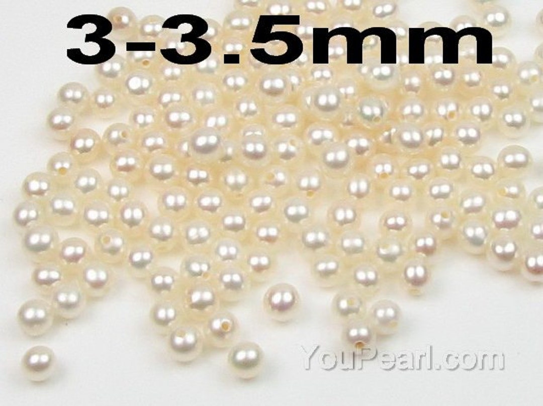 Ivory Color 5MM Or 6MM Or 8MM Or 12MM Loose Pearl Flat Back Half Pearl –  World Trimmings