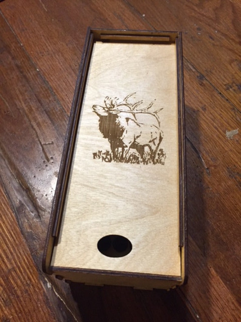 Engraved Ammo Box, Engraved Bullet Box, Wooden Bullet Box, Wooden Ammo