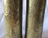 Antique French Pair Embossed WW1 Souvenir de Crouy European Trench Art Shell cases 1917