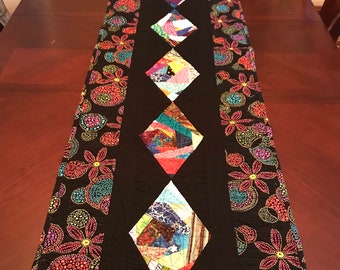 Scrappy Diamond Table Runner