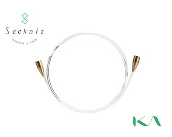 Cables de nailon intercambiables Seeknit, piezas intercambiables, conexión de latón, longitud de 13 a 125 cm (5 a 50 pulgadas)
