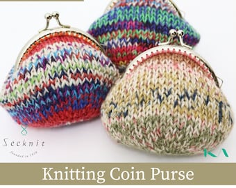 Knitting Pattern, Coin Case with Double Pointed, Coin Purse