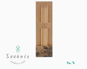 Seeknit, 6 inch / 15 cm Bamboo Double Pointed Knitting Needles, Knitting Needle, size 2.00 - 15.00 mm