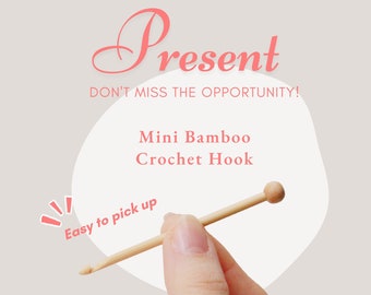 Mini Bamboo Crochet Hook, Knitting Needle, Bamboo, Repair Needle, Seeknit, KA