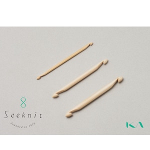 Seeknit Tunisian / Afghan Double Ended Crochet Hooks, 10 cm ( 4 inch ), 15 cm ( 6 inch ), 30 cm ( 12 inch) Bamboo Crochet Hooks
