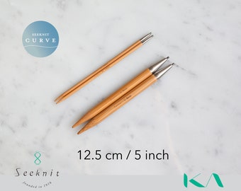 Seeknit CURVE Koshitsu 5 inch / 12,5 cm bamboe verwisselbare breinaalden, maat US 0 - 15 / 2,00 - 10,00 mm