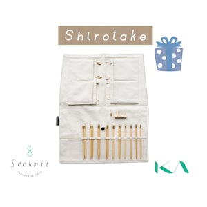Seeknit Shirotake Comfort Set with Seeknit Case 2, Interchangeable Circular Bamboo Knitting Needle, 5 inch /12.5 cm 10 Sizes, ID#59464