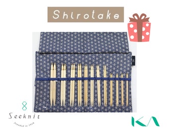 Seeknit Shirotake interchangeable circular knitting Needle Standard Set, EU, 4"/ 10 cm, 5"/ 12.5 cm Size US1 / 2.25mm - US11 / 8.00mm, 57825