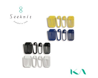 Seeknit Removable Locking Stitch Markers,  Plastic Ring Marker, Set of 10, 2 Colors and 2 Types of Sizes