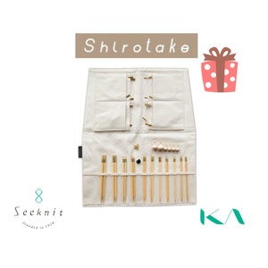 Seeknit Shirotake Premium Set 2 for Interchangeable Circular Bamboo Knitting Needle, 5 inch / 12.5 cm 11 Sizes, ID59462