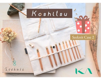 Seeknit Koshitsu Premium Set 2, Bamboo Interchangeable Circular Knitting Needle, 5 inch / 12.5 cm 11 Sizes, ID 59463