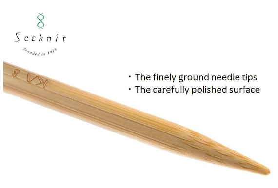Very Nice 11 size choices double point 5/" bamboo knitting needles US 0-10.5