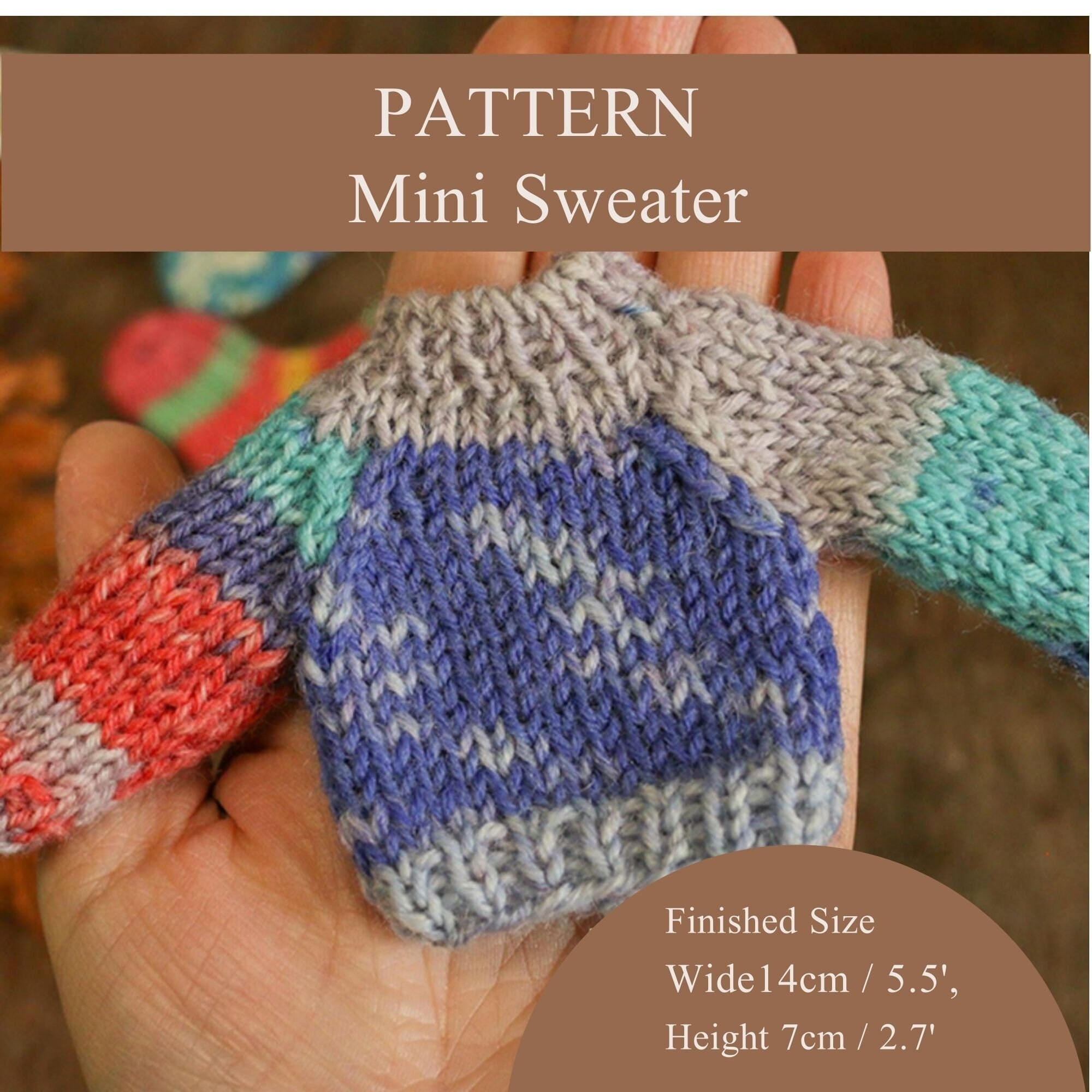 Knitting Pattern, Mini Sweater, Christmas Ornament, Advent