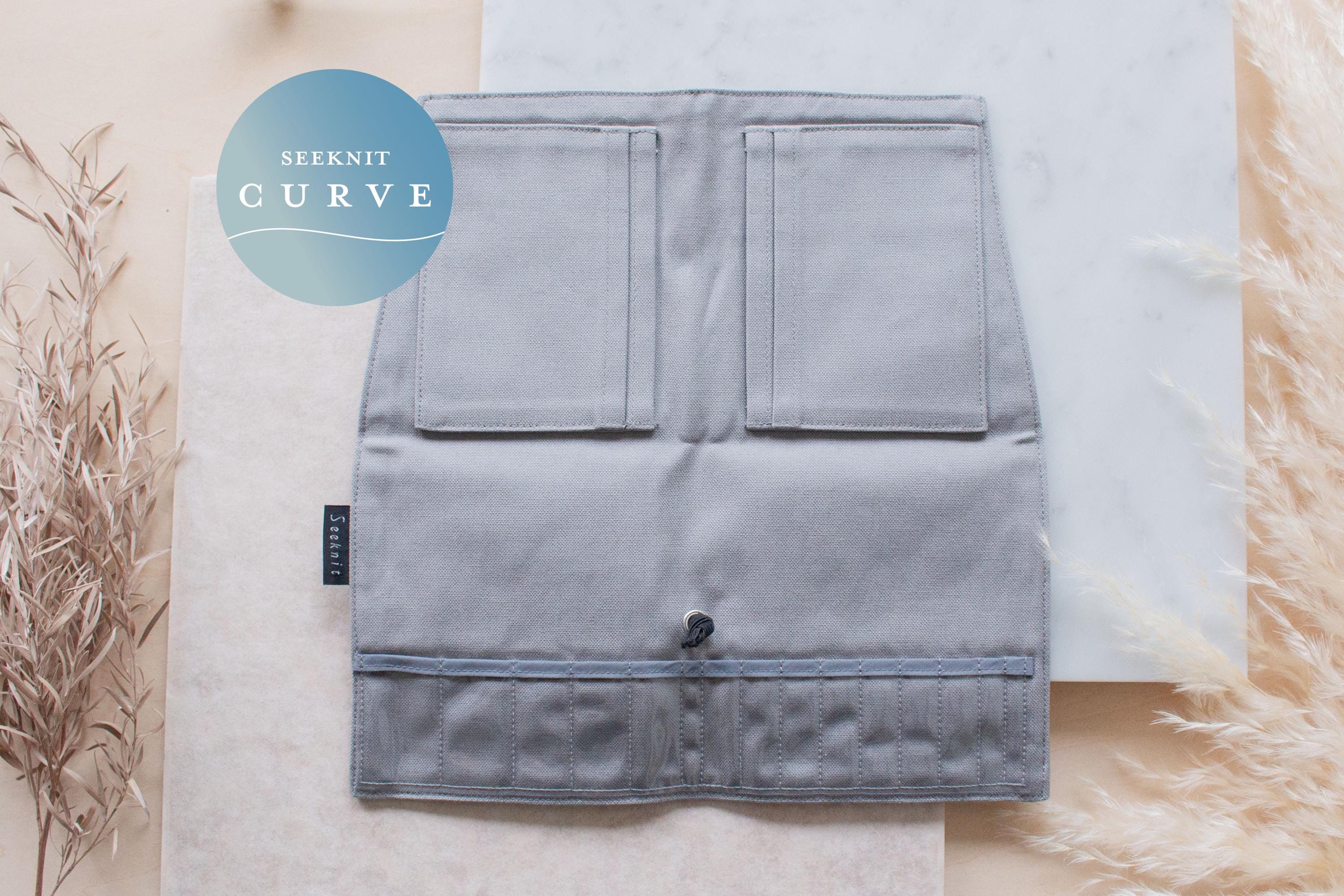 Seeknit Case Mini, Gray color, Interchangeable Circular Knitting Needle Case, cotton canvas