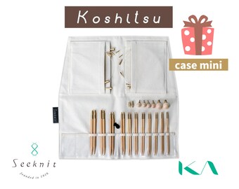 Seeknit Koshitsu Premium Set, 10 cm / 4 inch, 11 sizes with Seeknit mini case, Bamboo Interchangeable Circular Knitting Needle, ID 59733