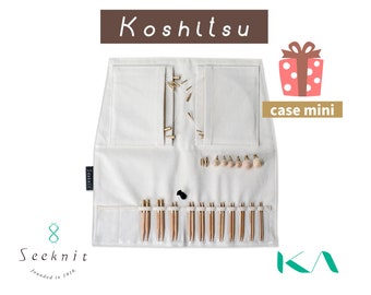Seeknit Koshitsu Premium Set, 5 cm / 2 inch, 11 sizes with Seeknit mini case, Bamboo Interchangeable Circular Knitting Needle, ID 59734