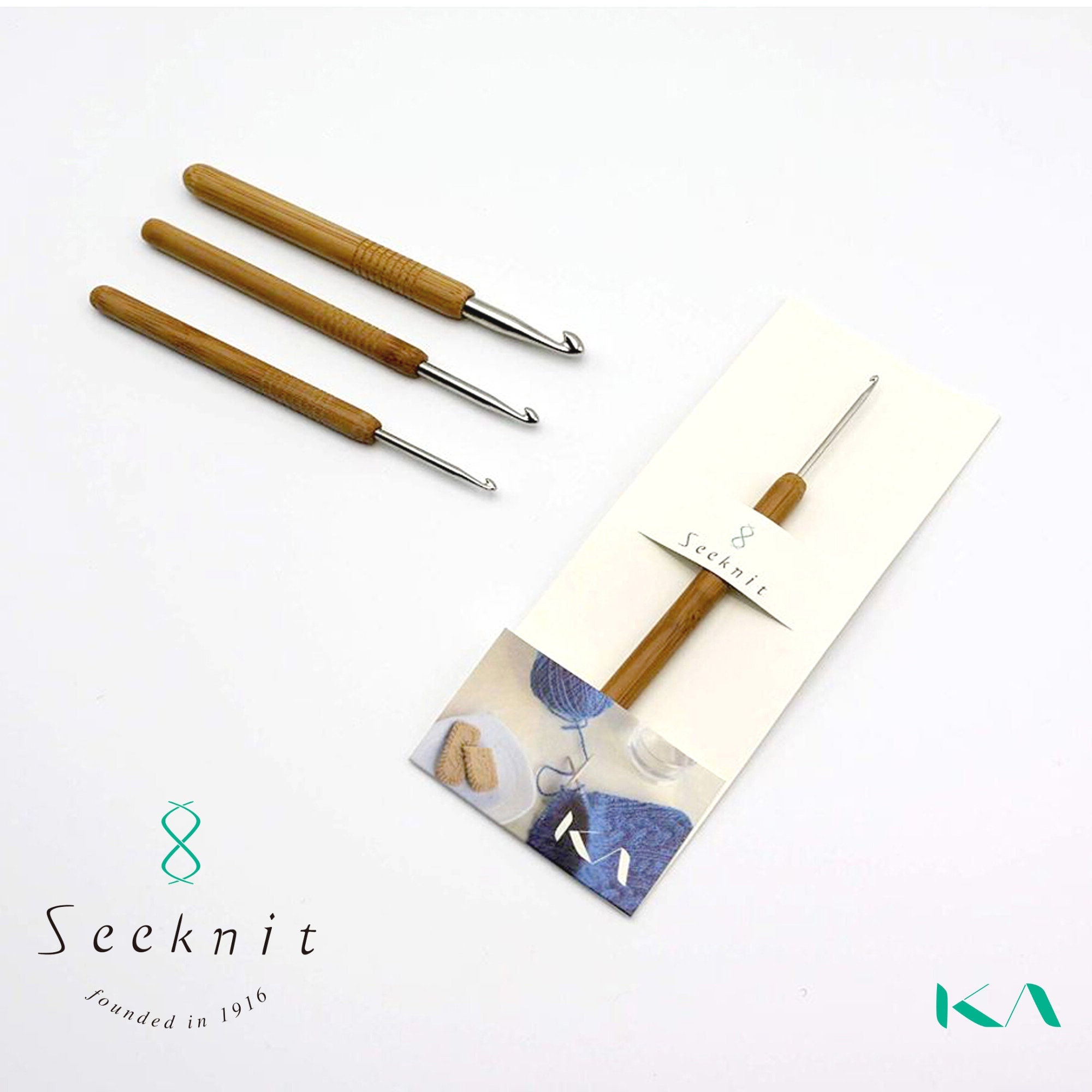 ka seeknit KOSHITSU crochet hook with aluminium tips set – Needles & Wool
