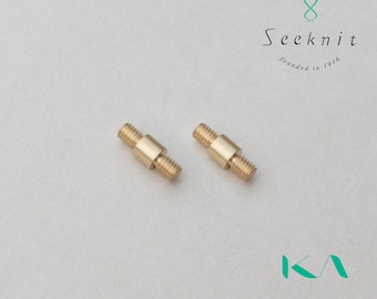 Conector de cable intercambiable Seeknit, conector de cable, piezas intercambiables, conexión de latón, juego de 2, tamaños M1.8, M2 y M4