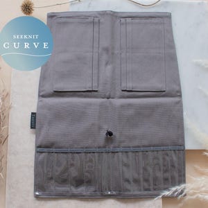 Étui Seeknit 2 gris foncé, étuis pour aiguilles à tricoter, rangement, organiseur pour aiguilles à tricoter interchangeables, étui pour aiguilles et cordon, ID61240