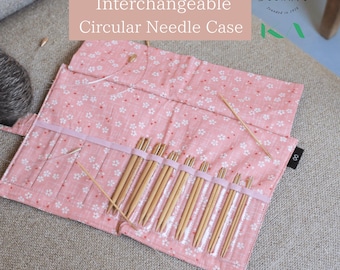 Seeknit Interchangeable Circular Needle Case, Needle Organizer