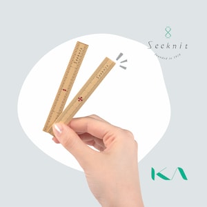 Seeknit Bamboo Ruler, 10 cm / 4 inch
