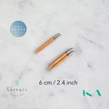 Seeknit CURVE Koshitsu 2.4 inch / 6 cm Bamboo Interchangeable Knitting Needle Pair Tips, Size US 0 - 10 / 2.00 - 6.00 mm product logo