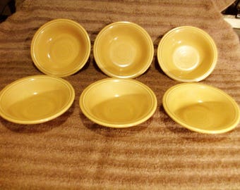 Six Casualstone "Coventry" Berry Bowls 70's Homer Laughlin