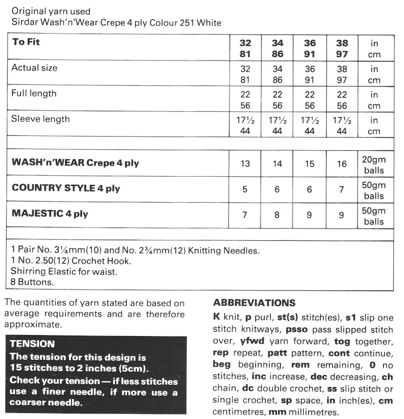Women's Blouse Knitting Pattern. Pretty, Feminine Style. 32-38 Inch ...