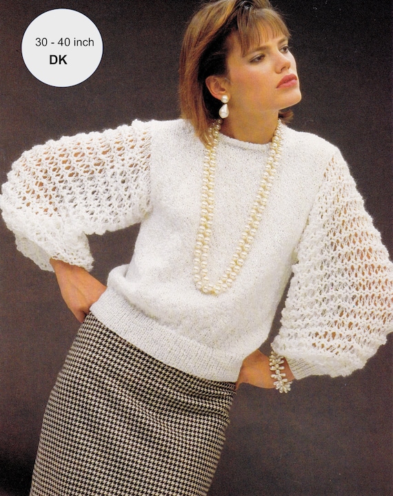 Manche Ballon Tricoter Manche Pull Pull En Tricot Avec Manches Ballon