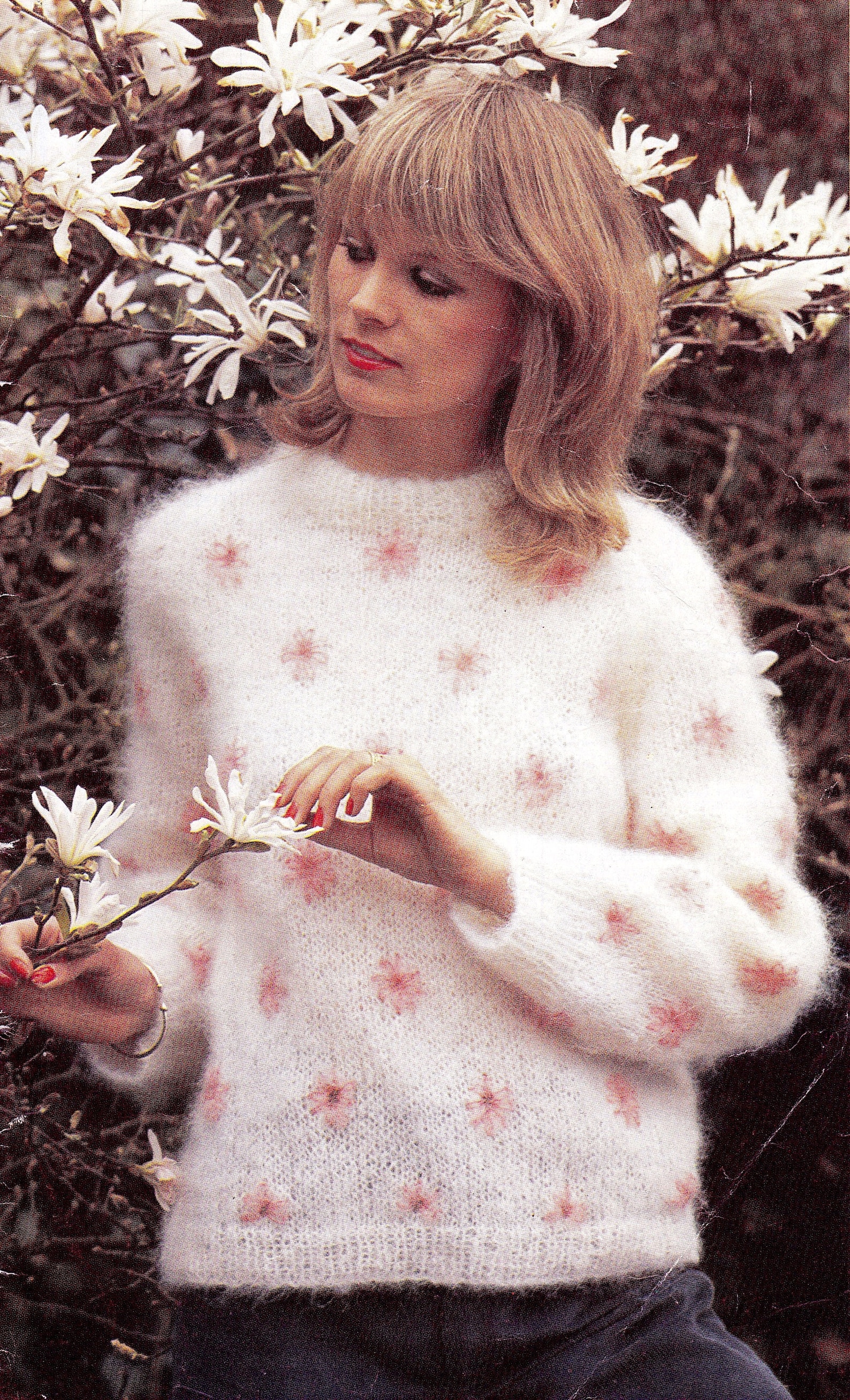 Women's daisy sweater. Soft femine fluffy mohair knit Etsy