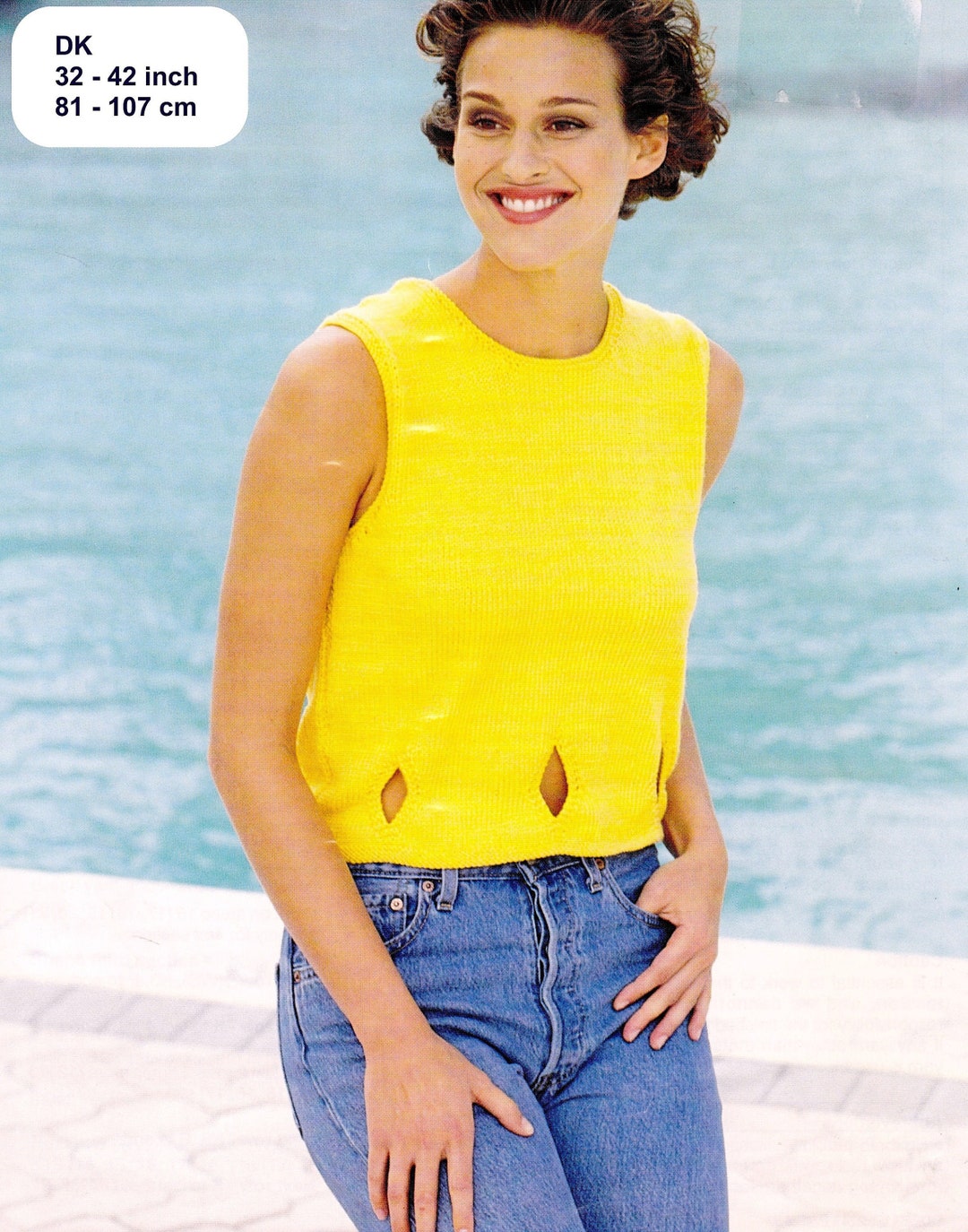 Women's Knit Vest/sleeveless Tank/top. Simple, Minimal Cropped Style