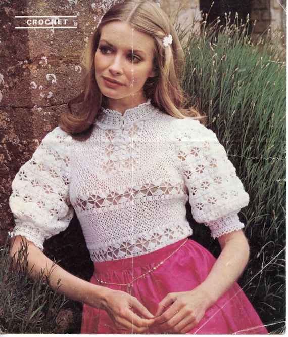Blusa de cadenas crochet sale