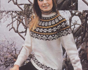 【DISCERNMENT】Nordic round flake knit DISCERNMENT】Nordic round snowflake knit
