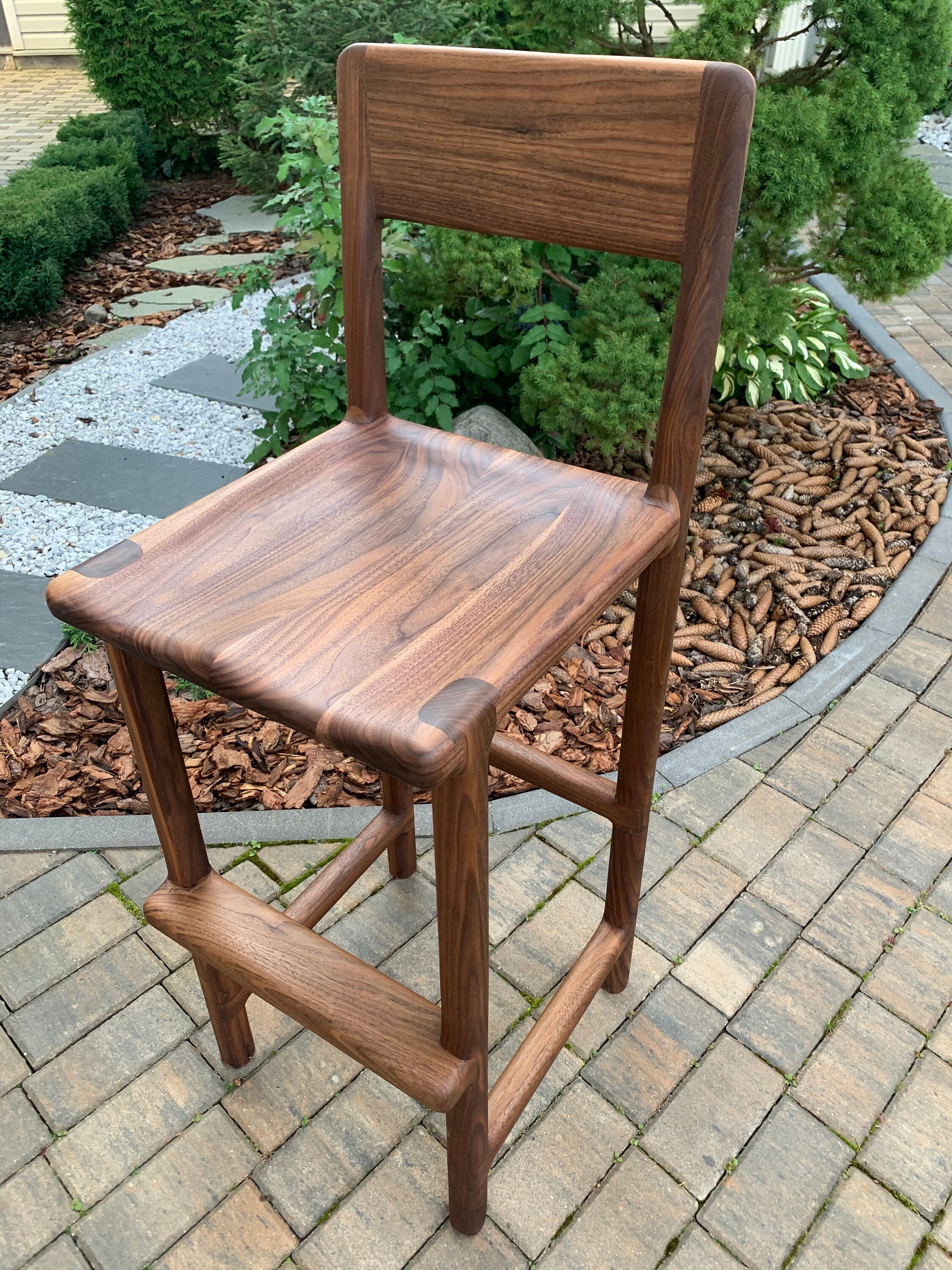 Unique Wood Bar Stools Handmade Counter Stools Farmhouse Etsy