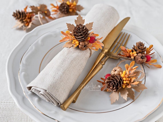 Pine cone napkin rings deals
