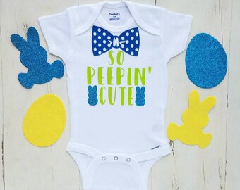 baby boy first easter onesie