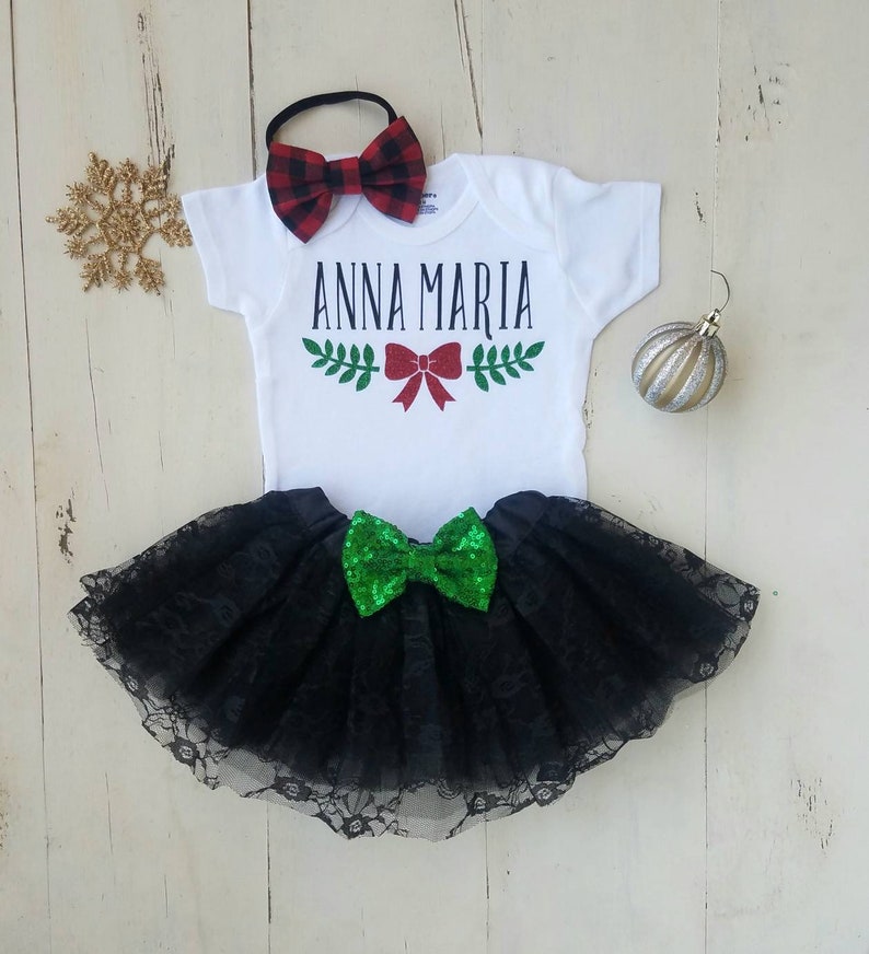 Christmas Baby Girl Outfit Baby Girl Clothes Winter Outfit First Christmas Outfit Baby Girl Christmas Outfit Baby Girl Outfit Onesie