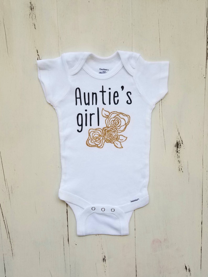 Auntie onesies Baby girl clothes Baby girl outfit Aunt Etsy