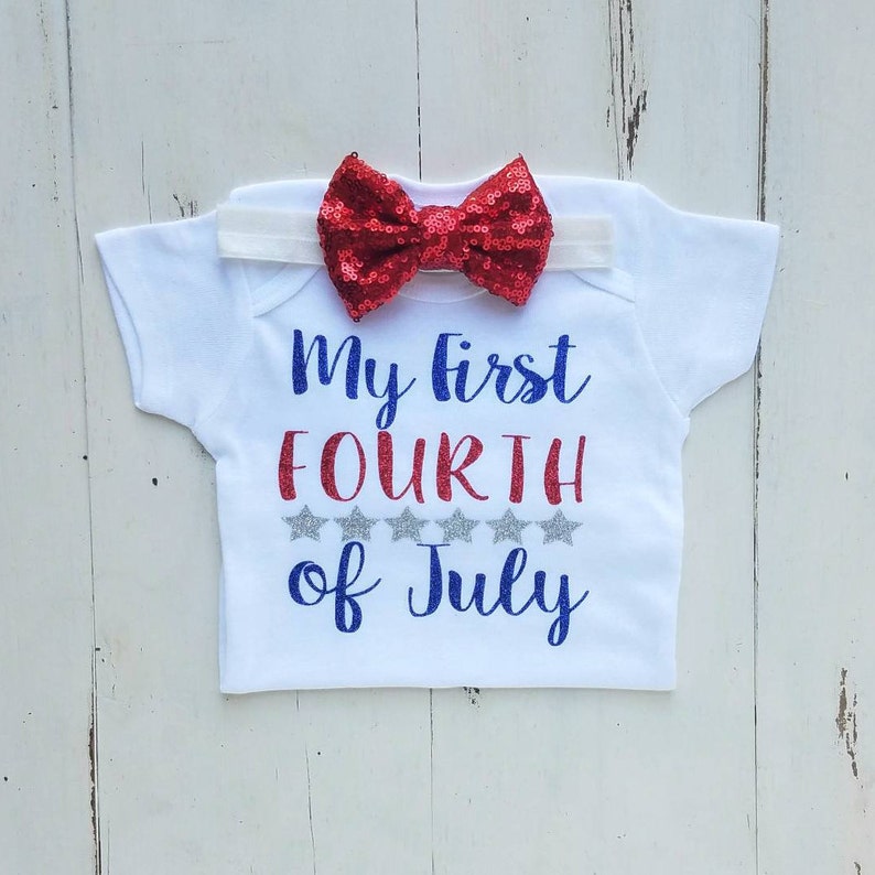 my first 4th of july outfit baby girl