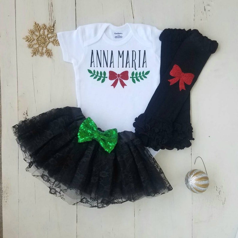 Christmas Baby Girl Outfit Baby Girl Clothes Winter Outfit First Christmas Outfit Baby Girl Christmas Outfit Baby Girl Outfit Onesie