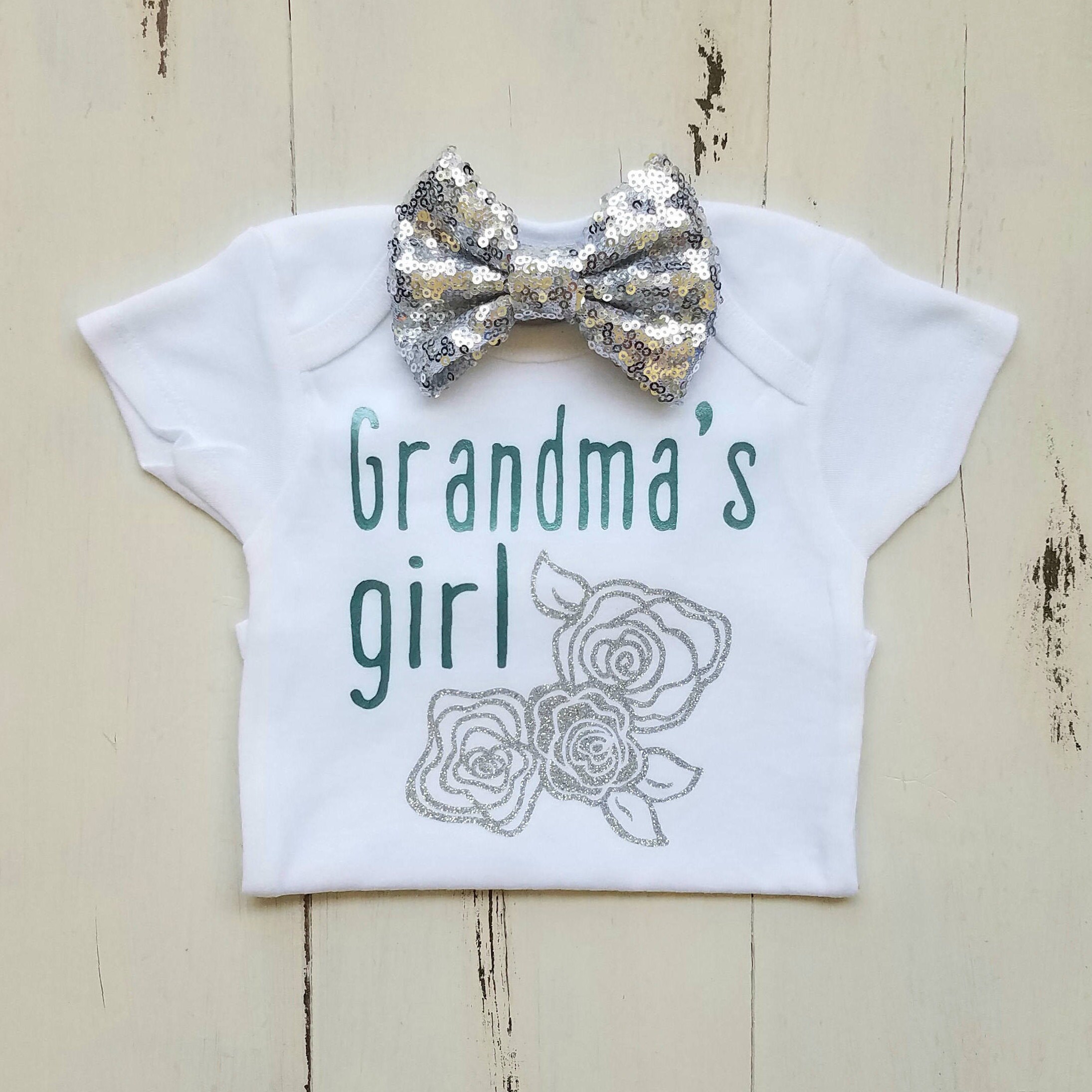 Grandma's girl Baby girl clothes Grandma onesie Baby Etsy