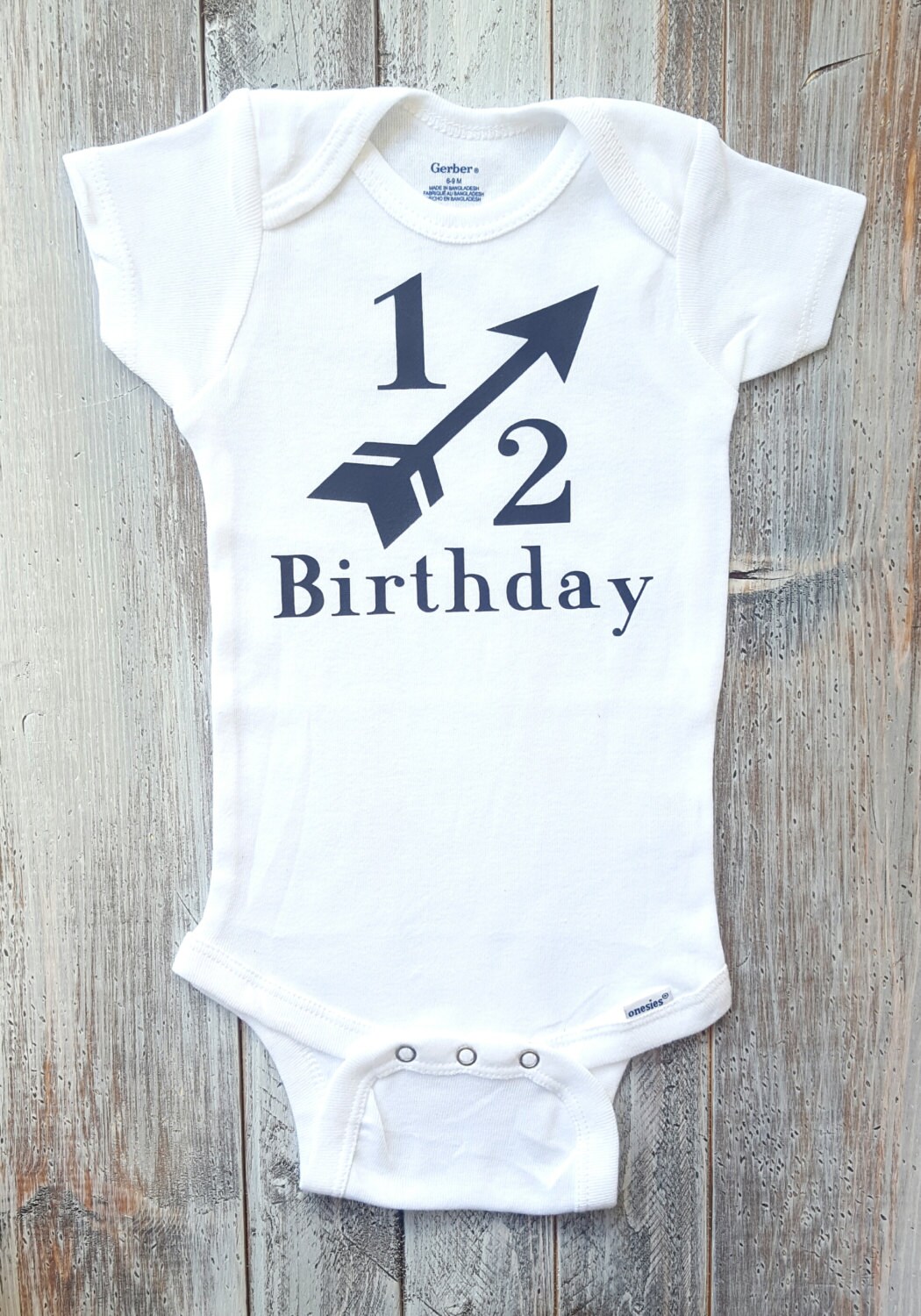 Half birthday Onesie Baby boy clothes Baby boy Baby Baby Etsy