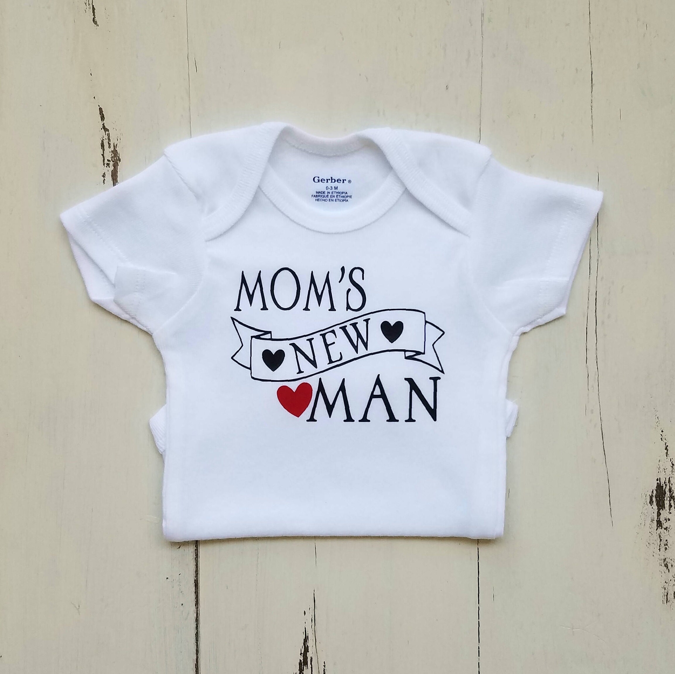 Mom's new man Mommy's boy onesie Onesie Baby boy Etsy