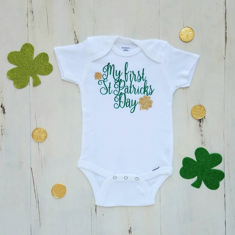 Baby girl St Patricks Day Outfit St Pattys Girl My 1st St Patricks Day Baby Girl Outfit St Patricks Day Outfit Baby girl clothes Baby onesie