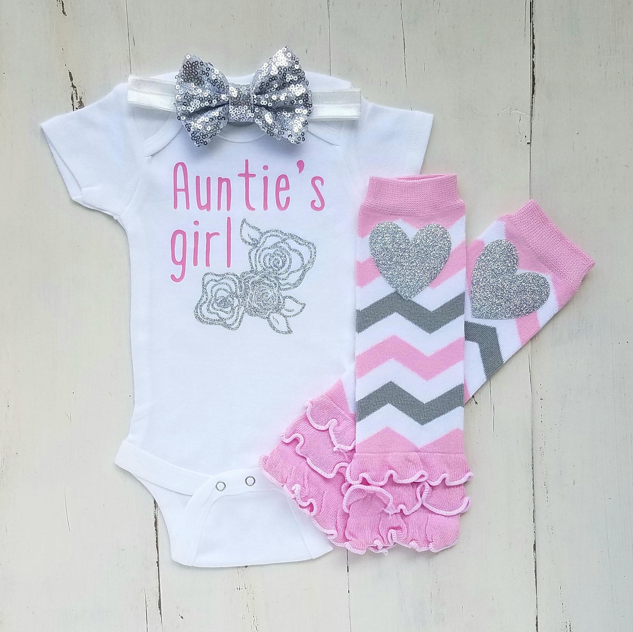 Auntie onesies Baby girl clothes Baby girl outfit Aunt