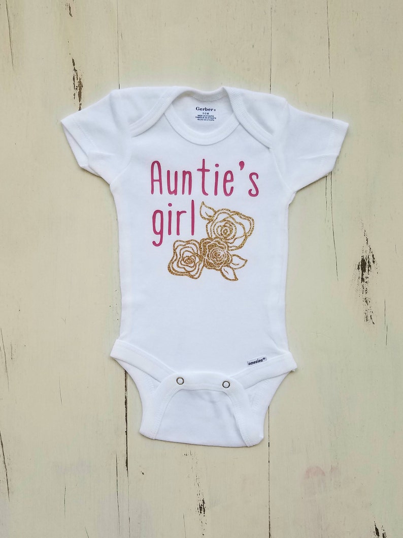 Auntie onesies Baby girl clothes Baby girl outfit Aunt Etsy