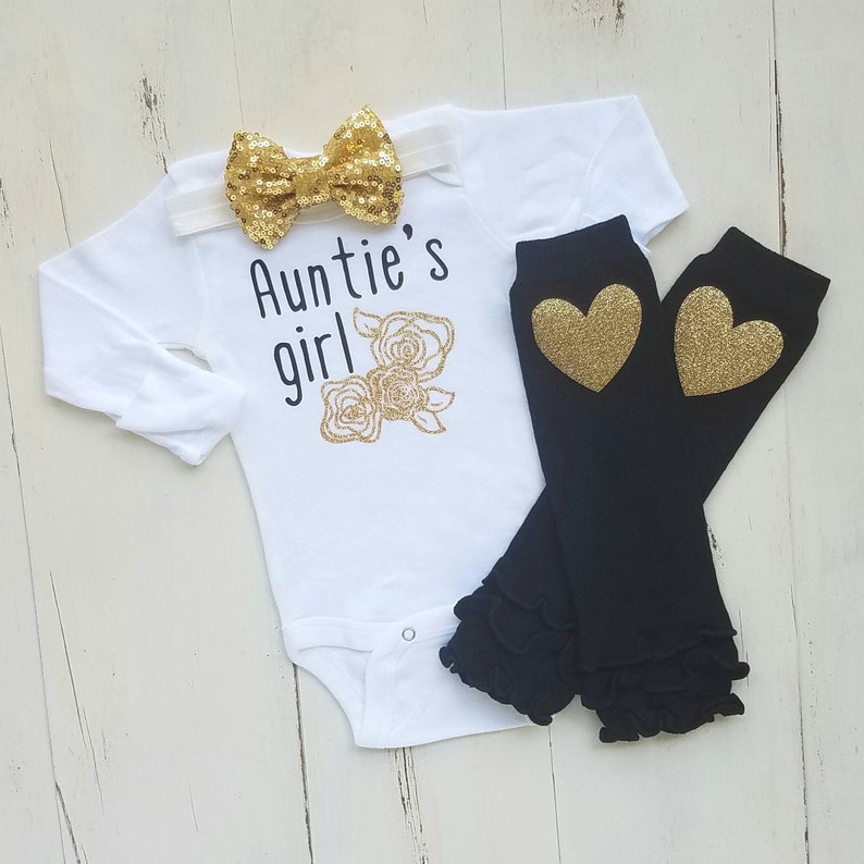 Auntie onesies Baby girl clothes Baby girl outfit Aunt Etsy