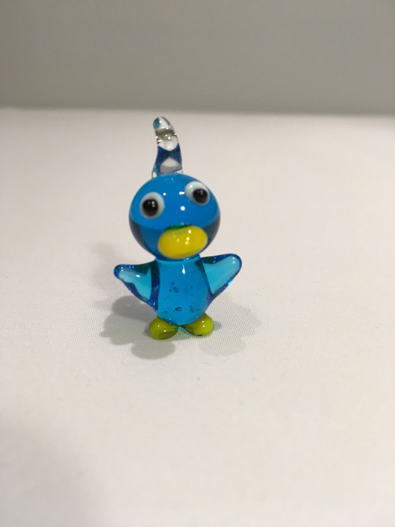Blue Duck Glass Pendant